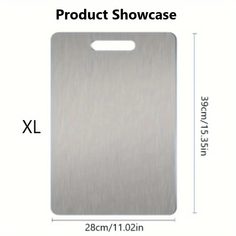Titanium Cutting Boards for Kitchen Stainless Board 304 Steel Thickened Double Sided Food Grade Portable Fruit Meat Chopping Titanium Cutting Boards for Kitchen Stainless Board 304 Steel Thickened Double Sided Food Grade Portable Fruit Meat Chopping