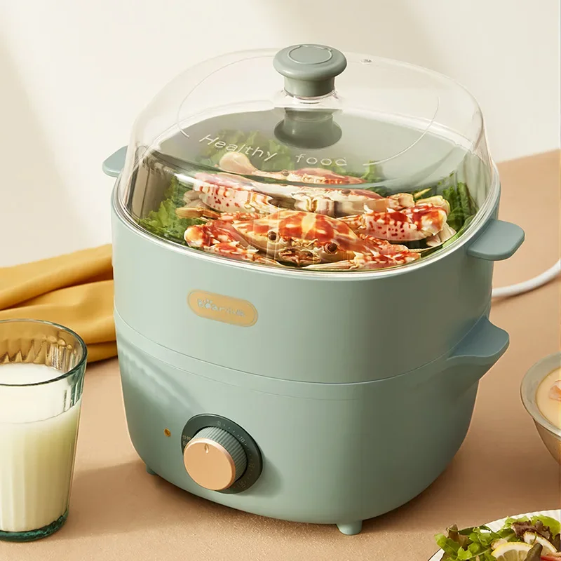 Bear Electric Food Steamers Household Multifunctional Egg Cooker forBoiler Cooking Tools Kitchen 2 layers 600W DZG-D40E1