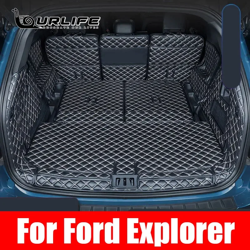 

Car Accessories Trunk Mats Protection Leather Mat Catpet Interior Cover Part Auto Styling For Ford Explorer 2020 2021 2022