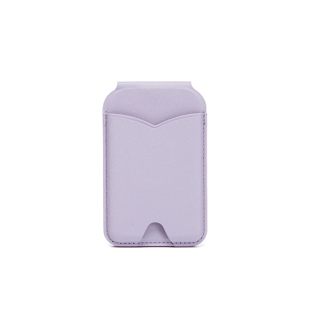 Magnetic PU Leather Wallet Stand with Mirror and Adjustable Kickstand Card Holder