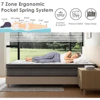 Mattress 12 Inch Firm Hybrid  Bed Mattress in a Box with Gel Memory Foam, Individually Coil Pocket Spring Mattresses, Customized 4