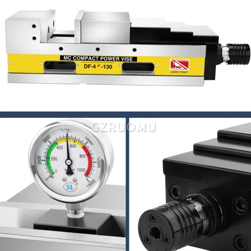 DYV 6 Inch Precision Oil Pressure Vise 300MM Bench Vice MC Hydraulic Flat Jaw Pliers For Various CNC Equipment Machining Center 6