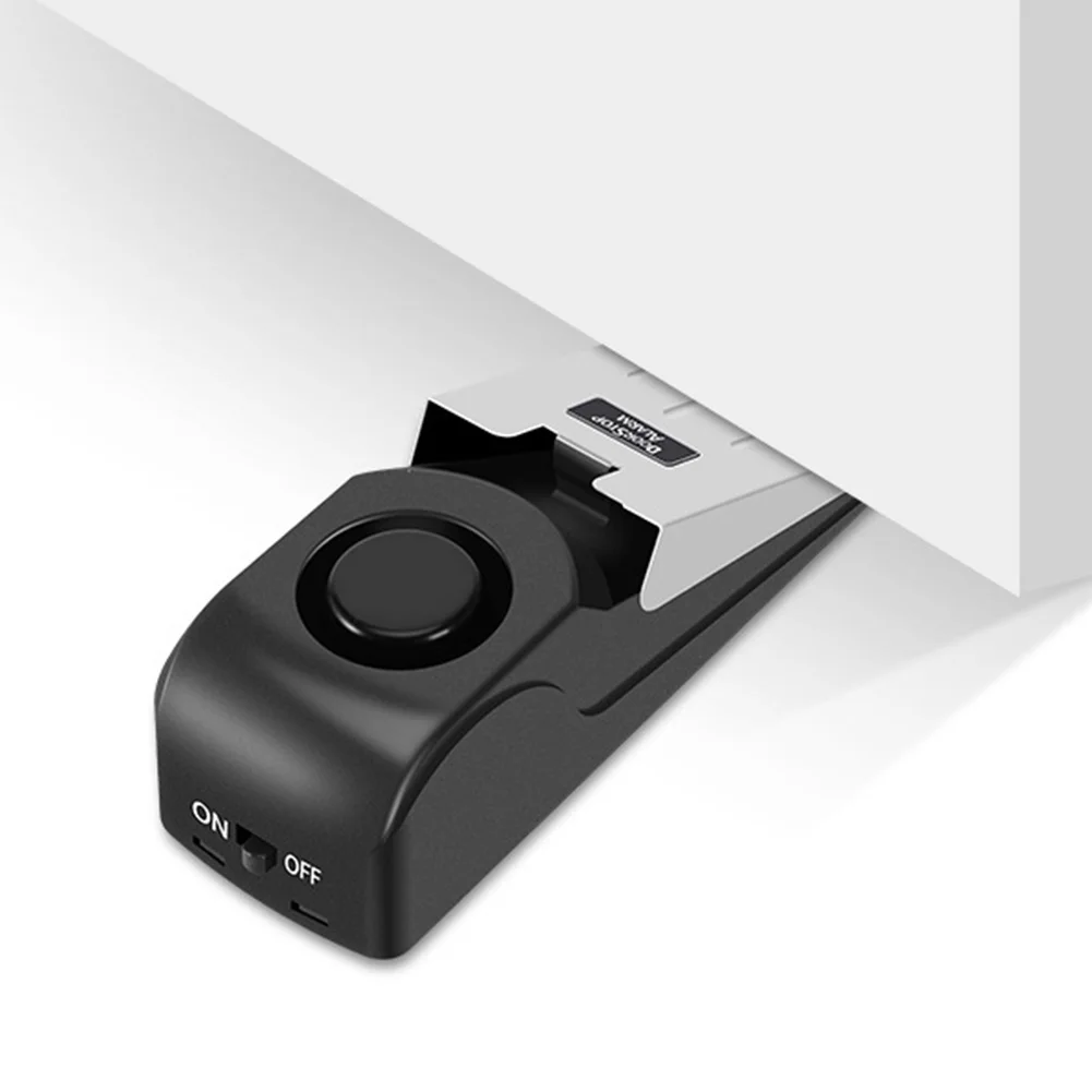 Security System for Traveling Wireless Wedge Shaped Floor Metal Office Home Block Vibration Doorstop Alarm Door Stopper Alarm keypad for security system