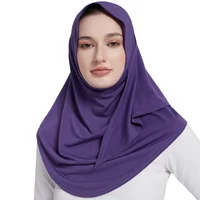 Ramadan Headscarf Turban Muslim Women Hijab Pull On Head Scarf Wrap Niqab Nikab Instant Pull On Amira Arabic Head Shawls Scarves