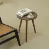 Small End Table for Living Room, Modern Wood Accent Table Coffee Side Table with Wood Legs for Small Space, Easy Assembly 1