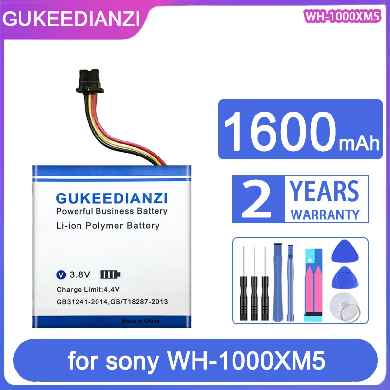 Gukeedianzi Batteria Di Ricambio 1600Mah Per Cuffie Bluetooth Sony Wh-1000Xm5 723741