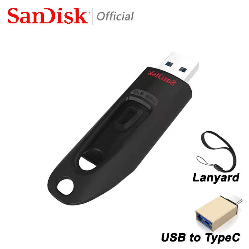 SanDisk USB Stick 128GB 3.0 USB Flash Drive 64GB Pendrive 32GB Pen Drive 256GB Mini USB 512GB Memory Disk on Key for Phone PC usb c flash drive USB Flash Drives