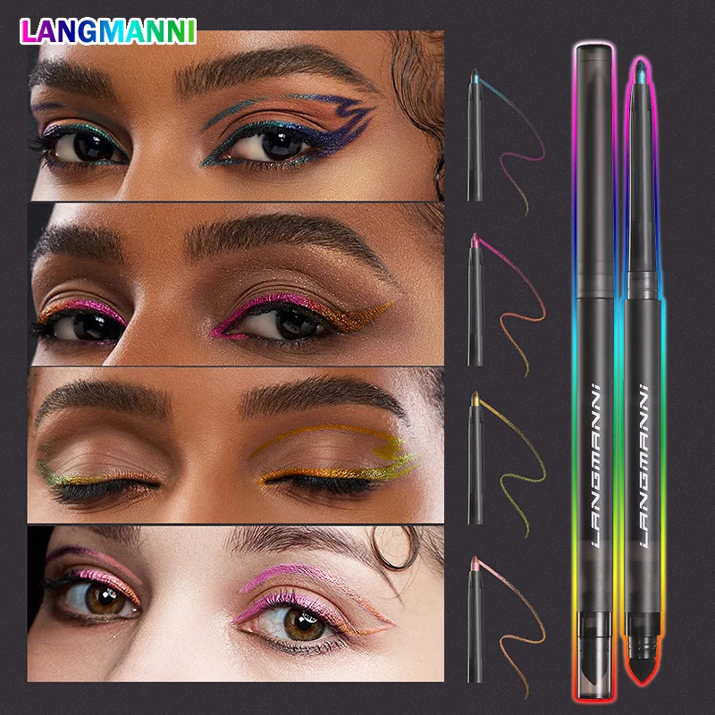 Langmanni Chameleon Eyeliner Gel Pen Makeup Holding Waterproof Dazzling