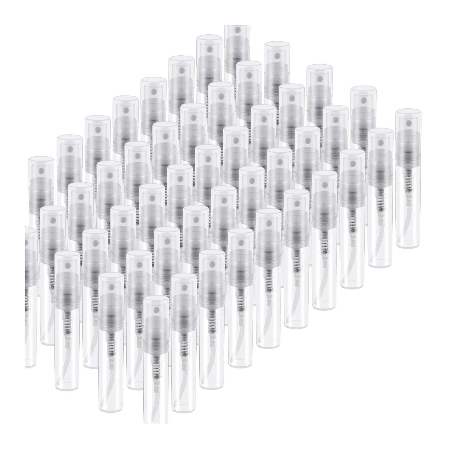 

50 Pcs Disposable Perfume Atomizer, Clear Plastic Spray Bottle Portable Fragrance Spray Bottle - 3Ml