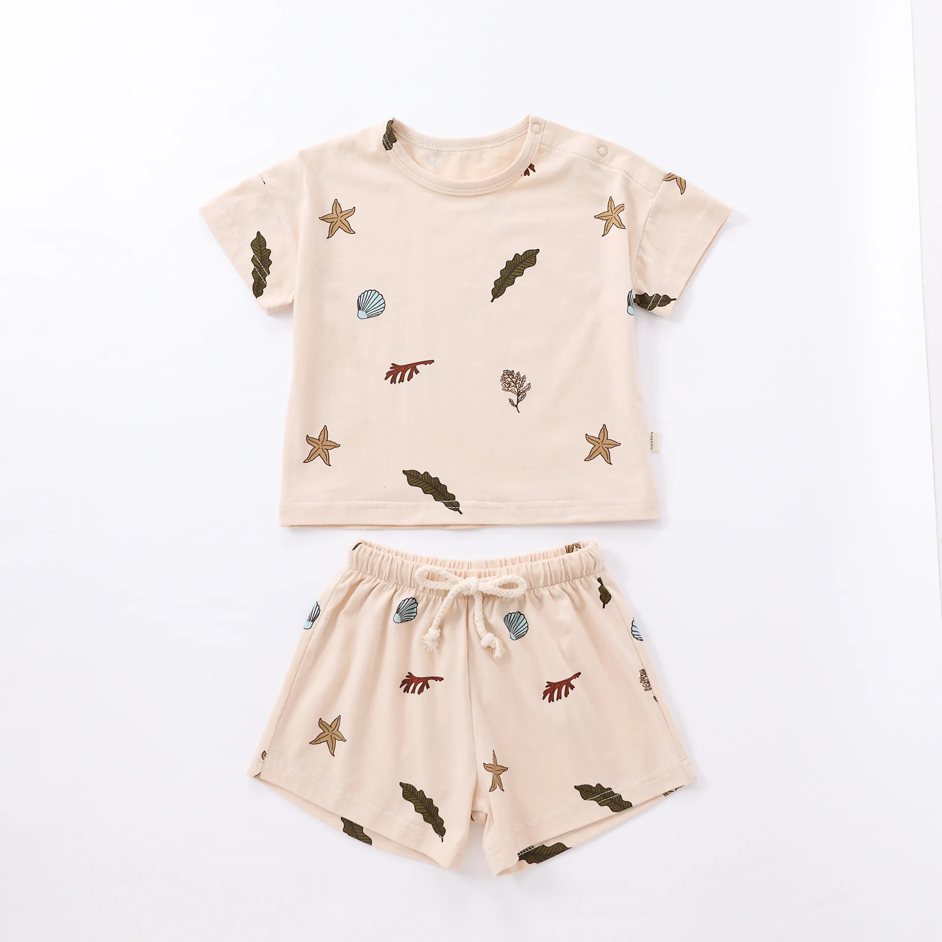 Jenny & Dave Baby Summer Set a maniche corte Instagram abbigliamento in cotone per bambini europei e americani per ragazzi e ragazze, Pri alla moda