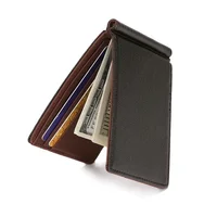 Brand Men Wallet Short Skin Wallets Purses PU Leather Money Clips Sollid Thin Wallet For Men Purses 1