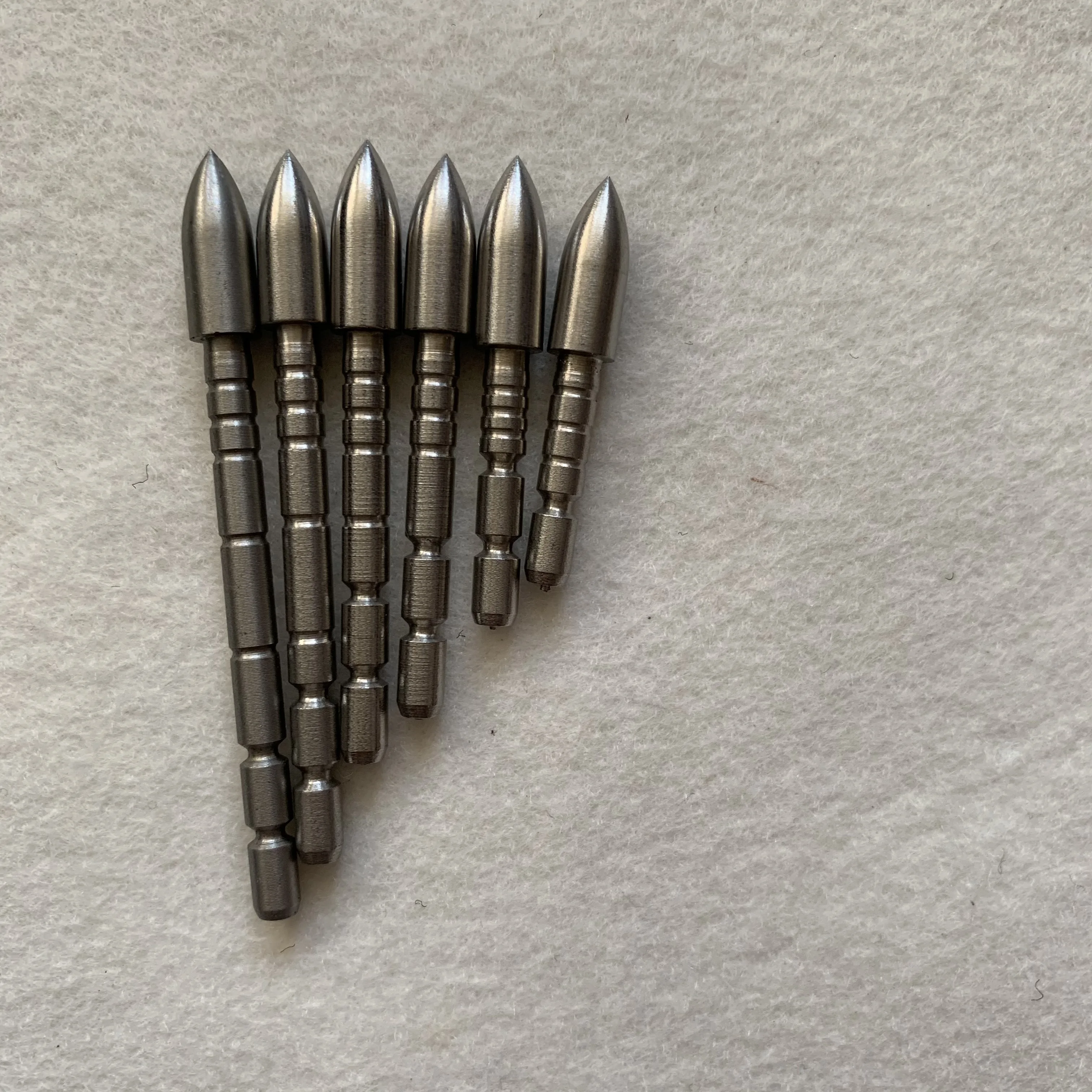 Archery Arrowhead 12pcs Stainless Steel Bullet Point Tip For ID 4.2 mm Arrow Shaft Arrow Head 70 80 90 100 110 120 Grain ID 4.2mm OD 6.0mm