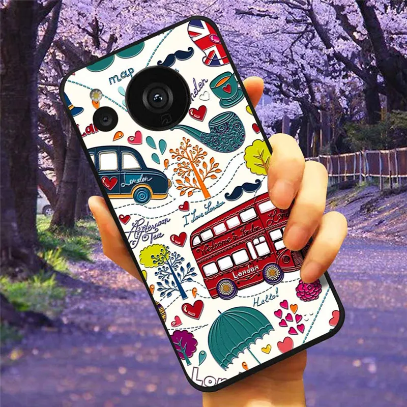 3D Relief Cartoon Silicone Back Cover - Embossed Soft Case
