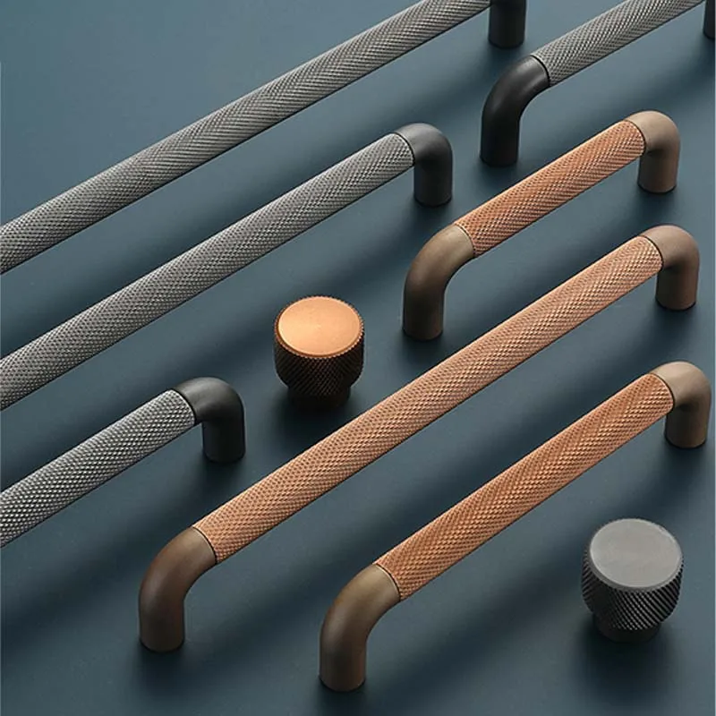 

American Cabinet Handle Modern Minimalist Zinc Alloy Wardrobe Door Handle Drawer Cabinet Nordic Lengthening Handle for Furniture