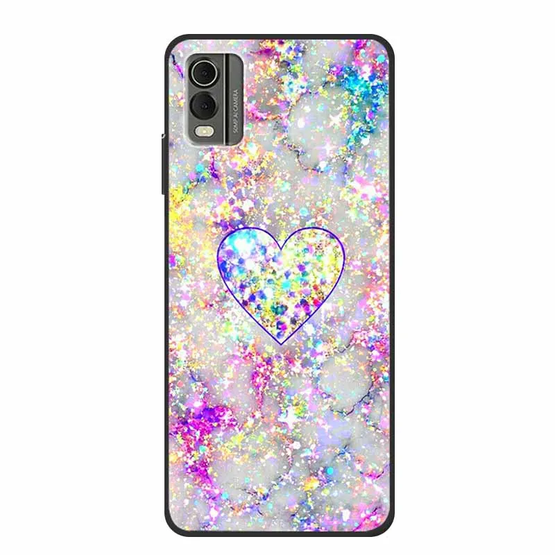 Luxury TPU Soft Silicone Back Cover with Lovely Floral Design - Shockproof Phone Protector