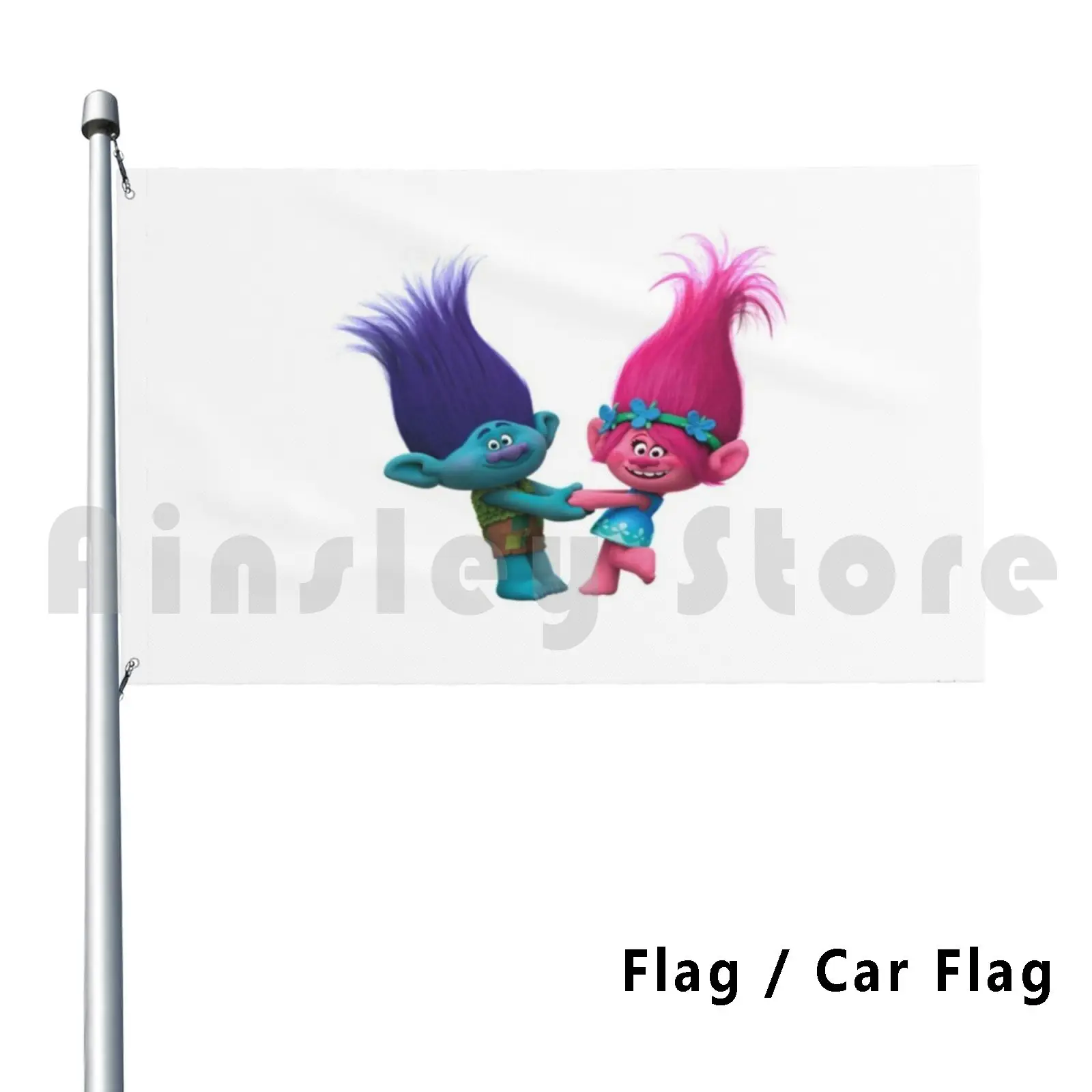 Poppy And Branch Trolls Outdoor Decor Flag Car Flag Tiny Diamond Trolls World Tour Trolls Trolls World Tour Tiny Diamond Diamond