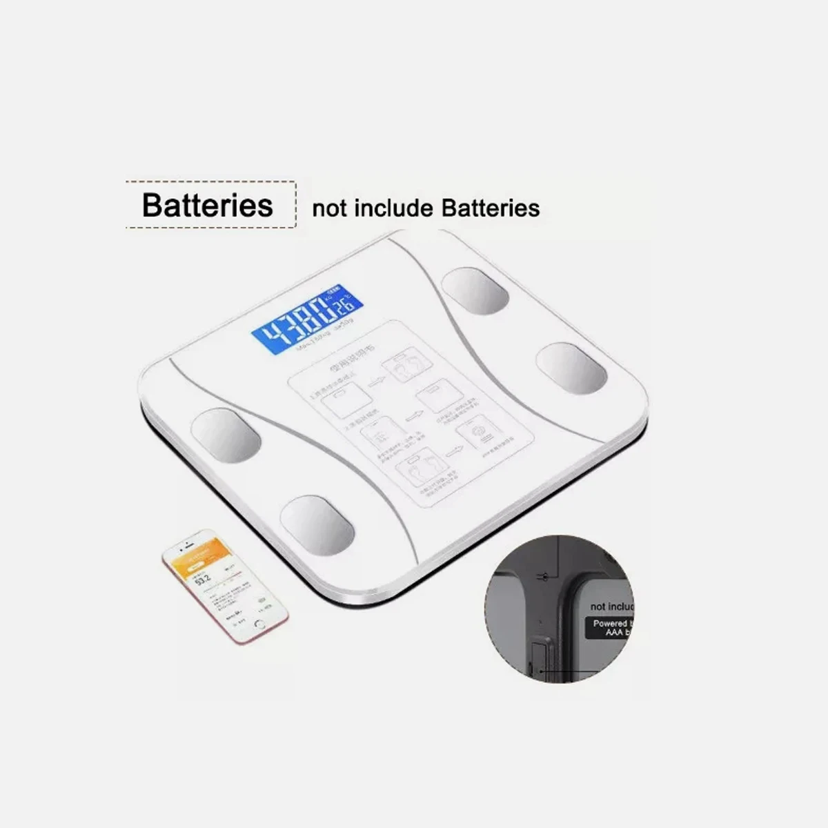 Smart Electronic Scale Wireless Digital Bluetooth Weight Scale With Smartphone Application electronic scale,weight scale