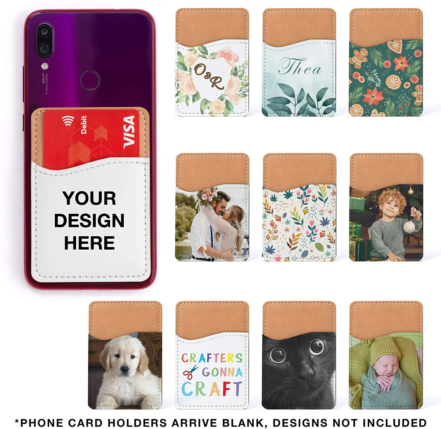 Sublimation Blanks para Telefones com Adesivos Bulk Printable pu Cards Heat Press Faça Você Mesmo Acessórios Produtos Pcs pu - Imagem 2