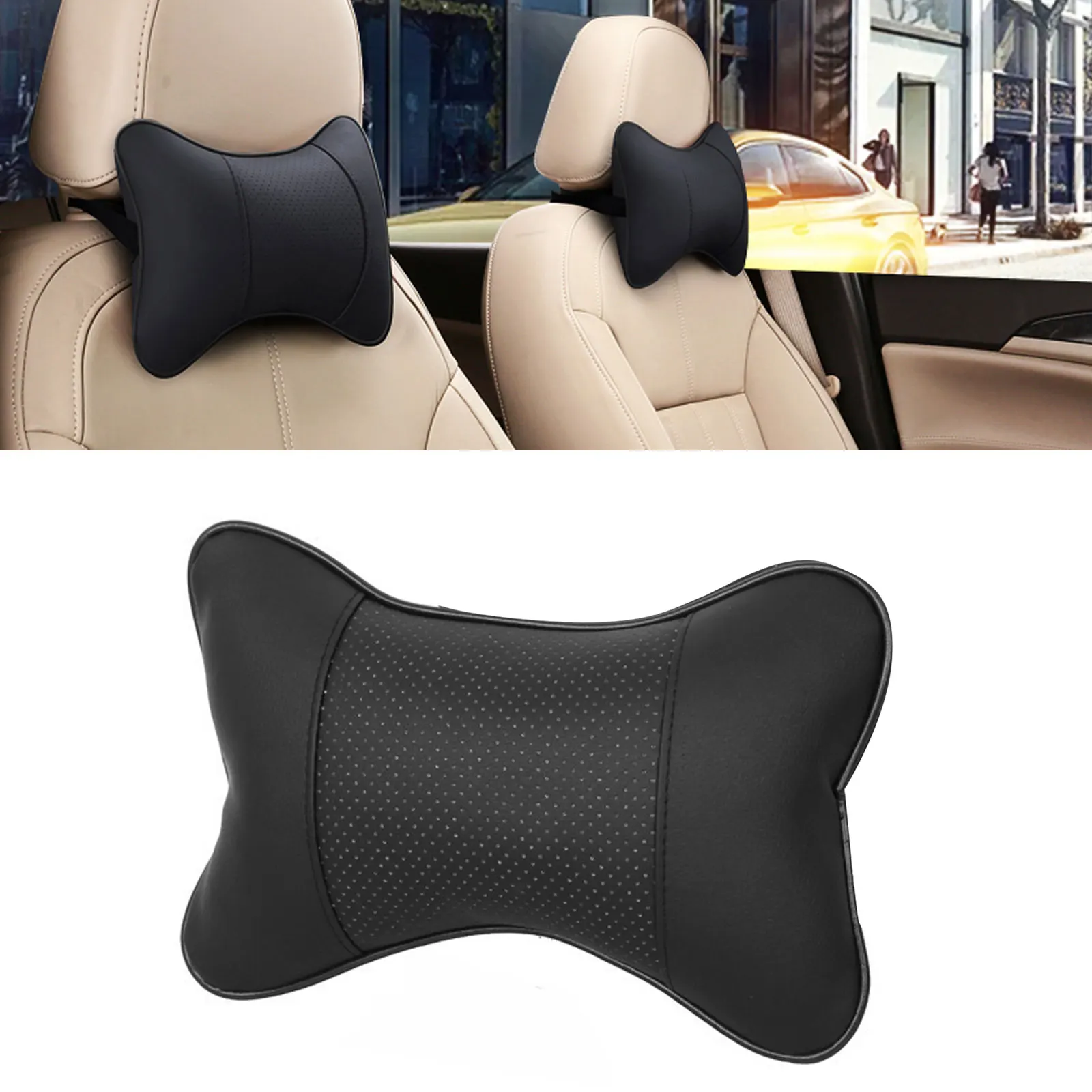 Car Seats Neck Pillow Breathable Auto Head Neck Rest Cushion Relax Support Cervical Headrest Comfortable Soft Car Pillow