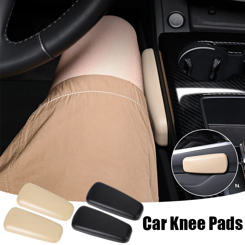 

1pair Car Leather Knee Pad Pillow Comfortable Memory Foam Universal Arm Elbow Thigh Support Pads Auto Interior Accessories