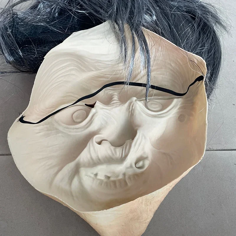 قناع اللاتكس الساحر القديم المخيف مع الشعر فستان ه...