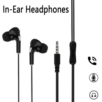 Cuffie cablate da 3,5 mm Cuffie intrauricolari Auricolari cablati con microfono Auricolari stereo HiFi bassi Sport Musica Giochi per laptop PC