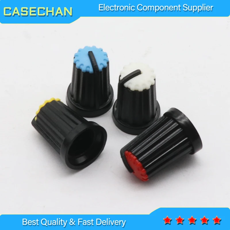 12 Pz Mixer Tappo In Plastica Mezzo Asse Potenziometro Manopola Amplificatore Per Yamaha Behringer Soundcraft Pioneer Rosso Giallo Blu Bianco