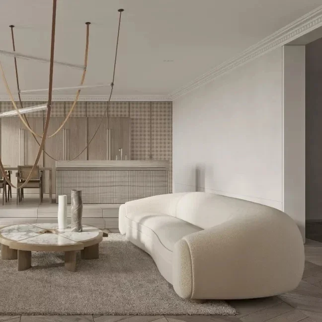 

Furniture Factory Provided modern Living Room Sofas white Fabric Sofa