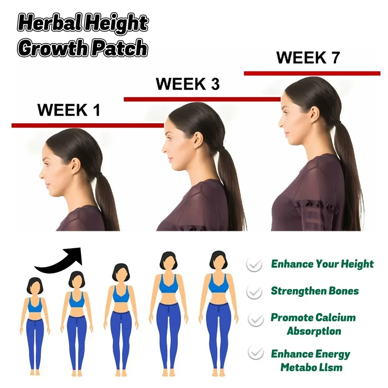 Height Increase Foot Patch Herb Conditioning Body Grow Taller Plaster Promote Bone Growth Adults Children Teenagers Sticker slimming patch height increase essential oil