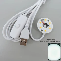 Warm White USB LED Reading Lamp with Dimmer Switch and Power Cable (White Led Line)