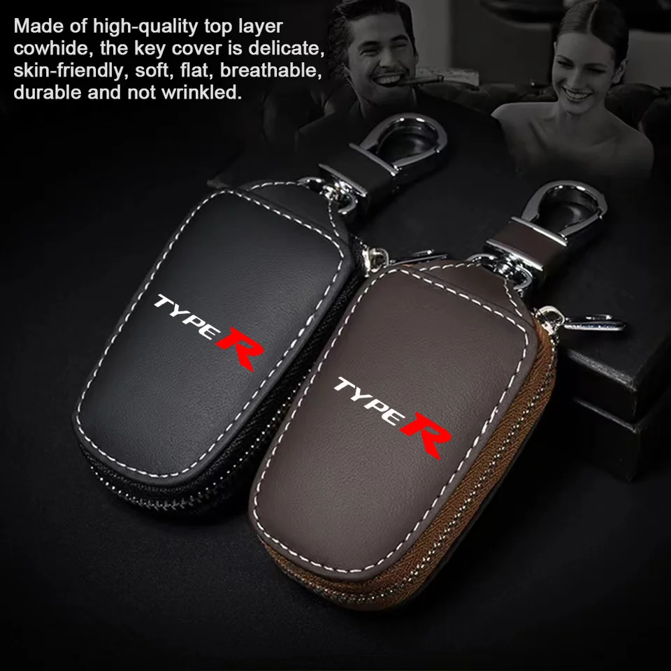 PU Car Remote Key Case Cover Shell keychain for Honda Type R Racing Type S
