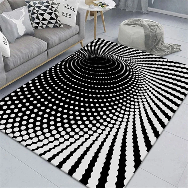 Polyester Mat Vortex Clown Trap Visual Non-slip Floor Mat Carpet Living Room Halloween Decoration Door Horror Carpet 70%
