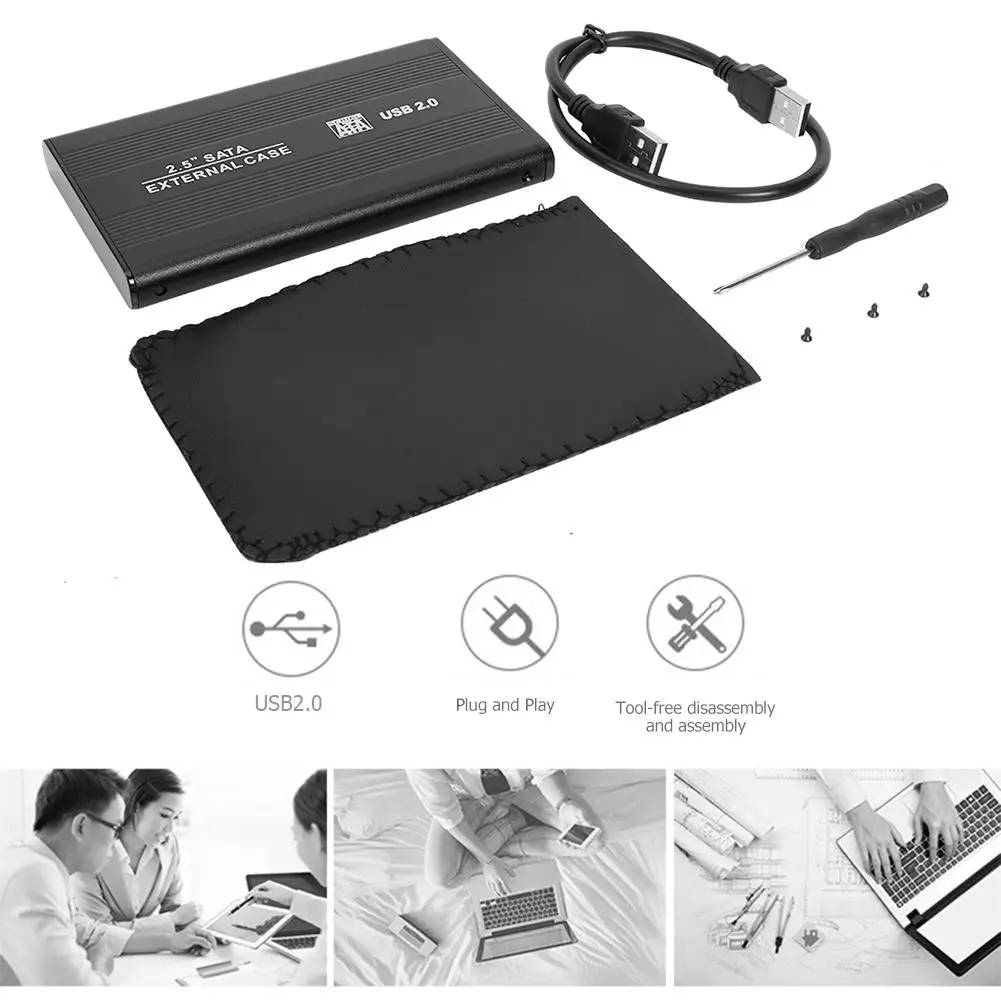 2.5 ϵ ũ ̺  2.5 ġ ϵ ũ ̽ SATA USB2.0 ޴ SSD ũ HDD   ϵ ̺ Ŭ USB2.0