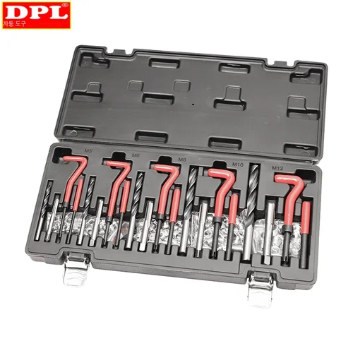 전문 엔진 블록 수리 도구 키트, 손상된 스레드 복원, M5 M6 M8 M10 M12, 131 PCs 2