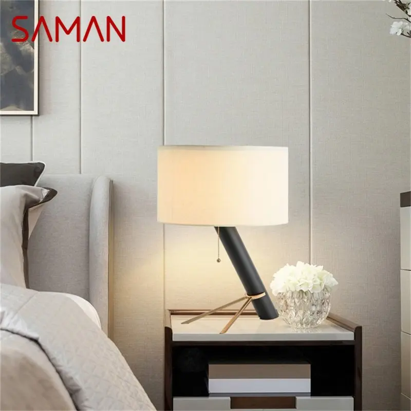 

SAMAN Postmodern Table Lamp Creative Design LED Desk Light Decor Home Bedroom Living Room