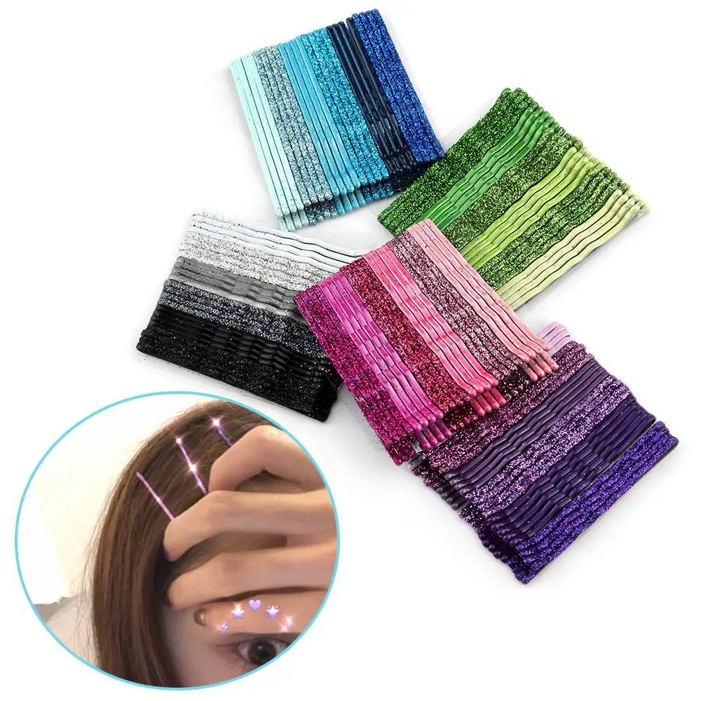 Description Picture 2 of item24 PCS/Set Hot Sale Candy Colors Wavy Hair Clips Glitter Bobby Pins Hair Accessories Girls Headwear Women Fashion Styling Tools