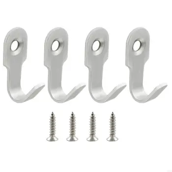 แพ็คของ 4 สแตนเลสสตีลพกพาตะขอกันสนิมและทนทานสำหรับการแขวนผ้าเช็ดตัวถุงเสื้อผ้าในห้องพักทุกห้อง 7