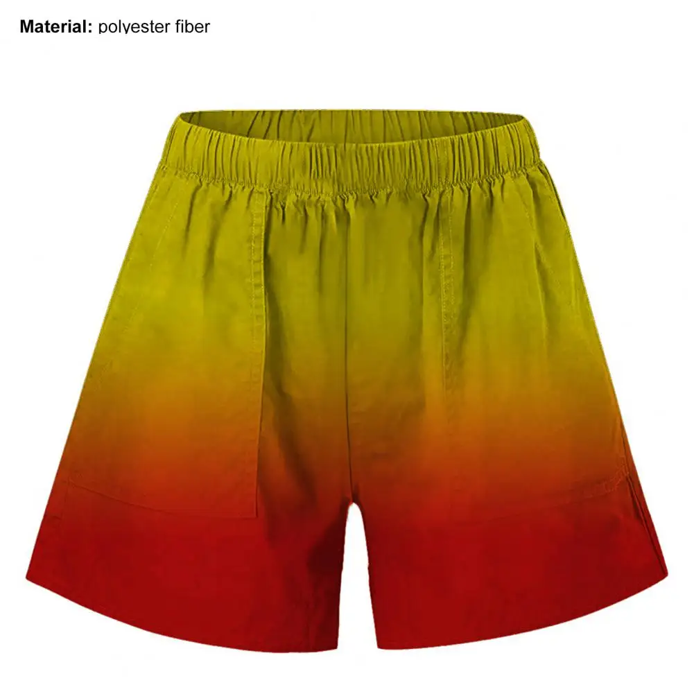 Summer Women's High Waisted Shorts Pocket Gradient Color High Waisted Loose Shorts 2022 running shorts