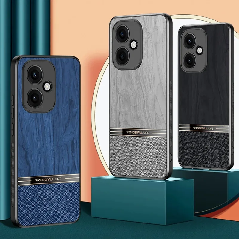 Matte Wooden Shockproof Phone Case with Camera Lens Protection