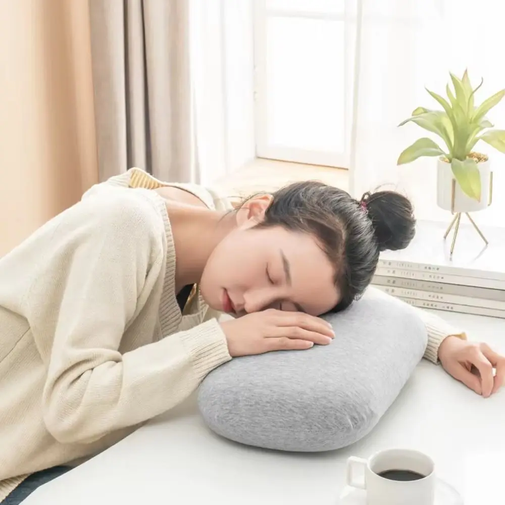 Portable Sponge Nap Pillow Soft Macaron Color Neck Pillow Cervical Support Multifunction Travel Sleeping Pillow Office Supply