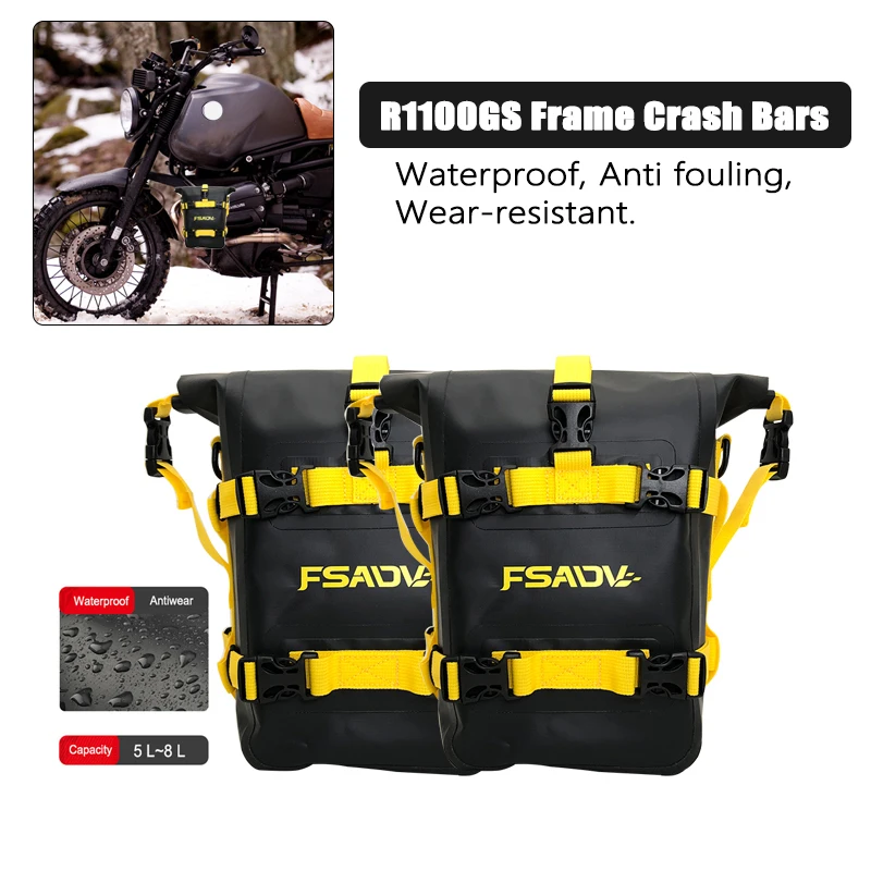 1-2 Pz Moto Telaio Crash Bar Borsa Impermeabile Per Bmw R1100Gs R1150Gs R 1150 Gs R 1100 Gs 1994-2004