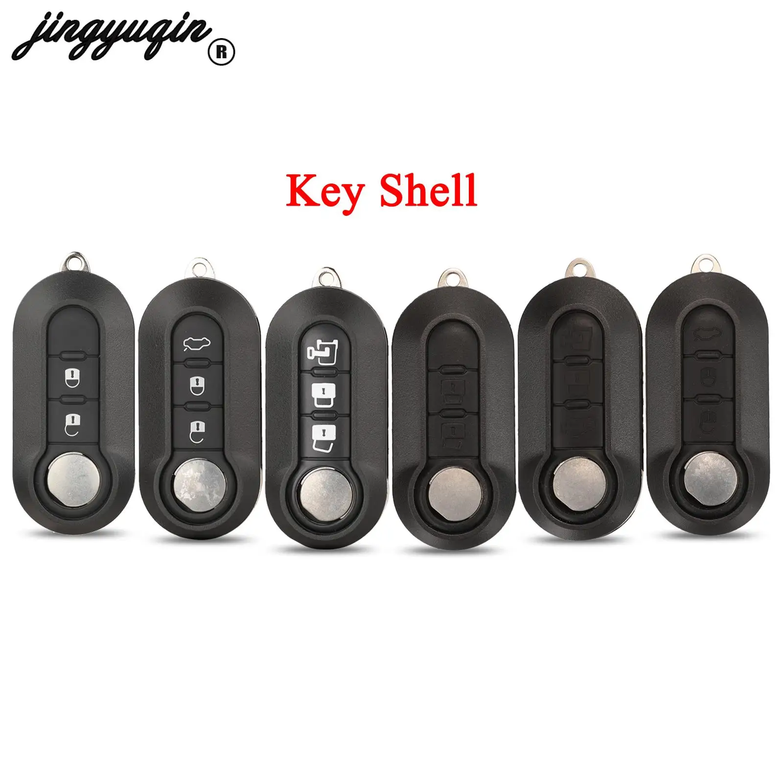 

Jingyuqin 2/3 кнопочный флип-чехол для автомобильного ключа для Fiat 500 Punto Ducato Stilo, Panda Складной Дистанционный декодер SIP22 замена брелока