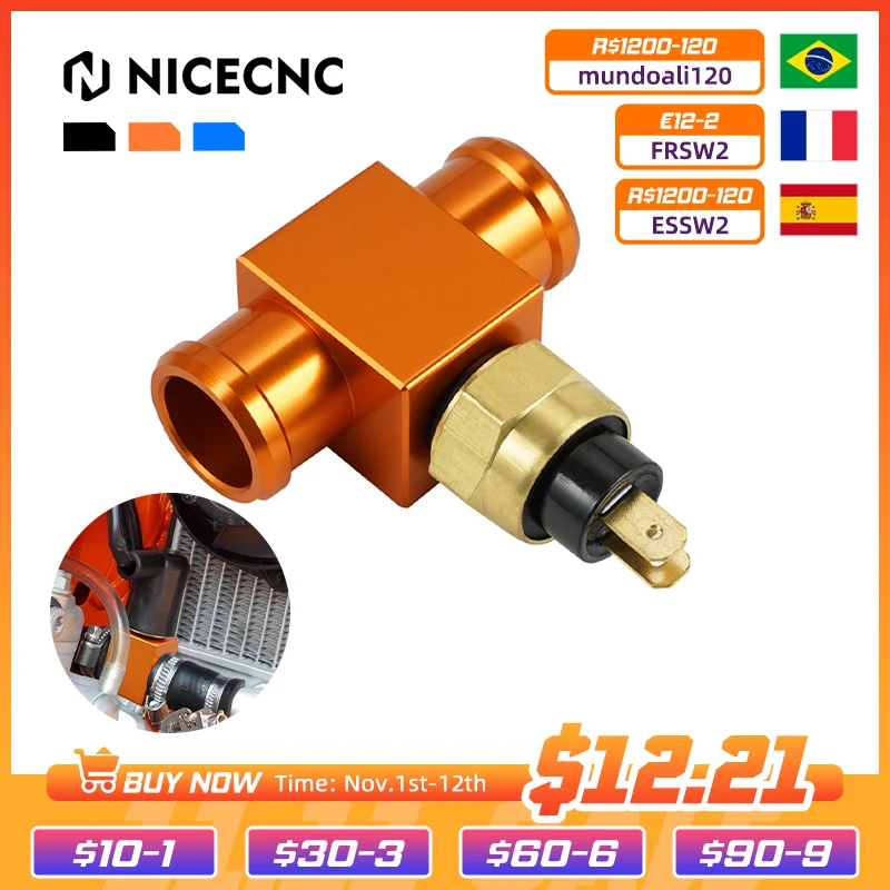 22mmMotorcycleTemperatureSwitchRadiatorFanThermostatForKTM125