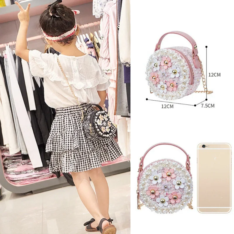 New Women Bag Lady Little Girls Toddler Princess Lovely Bag Kids Baby Messenger Shoulder Crossbody Flower Bag - 6