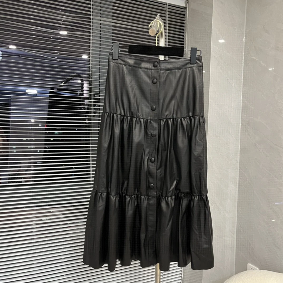 

2023 New half skirt green beautiful big A put super sa super A