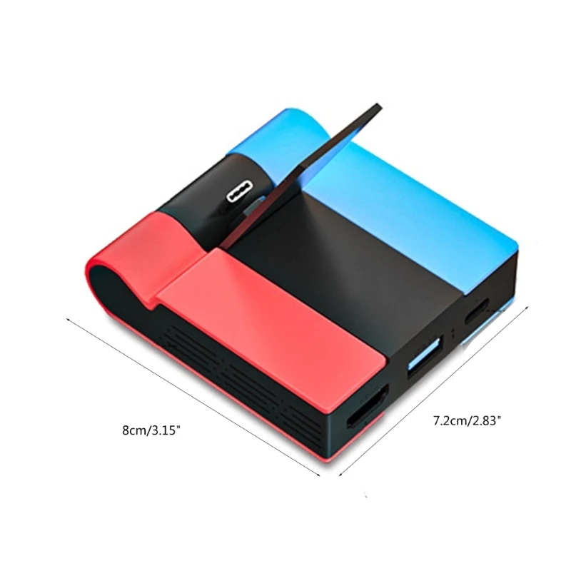 여행용 도킹 스테이션 교체용 충전 도크(USB 포트 포함) 스위치 지연 없는 미니 도킹 스테이션