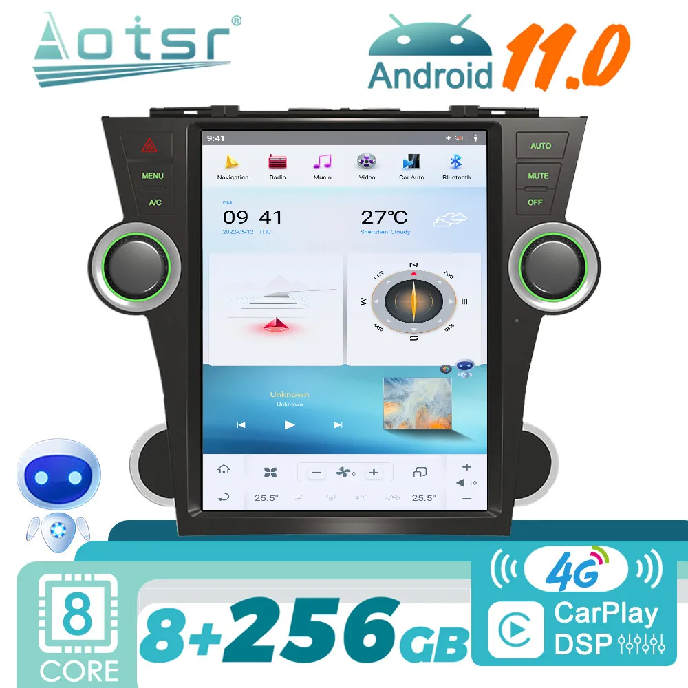 

For Toyota Highlander 2007 - 2013 Android Car Radio Stereo Receiver Autoradio Multimedia Video Player GPS Navigation Head Unit