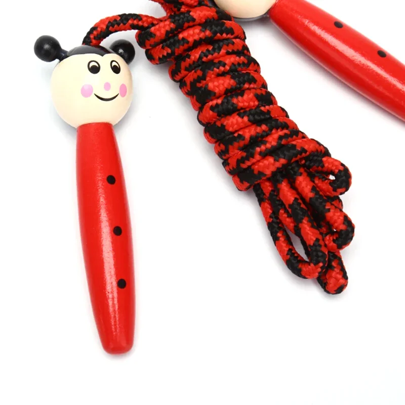 2M Lovely Cartoon Wood Handle Kids Children Skipping Jump Rope Sport Exercise Tool