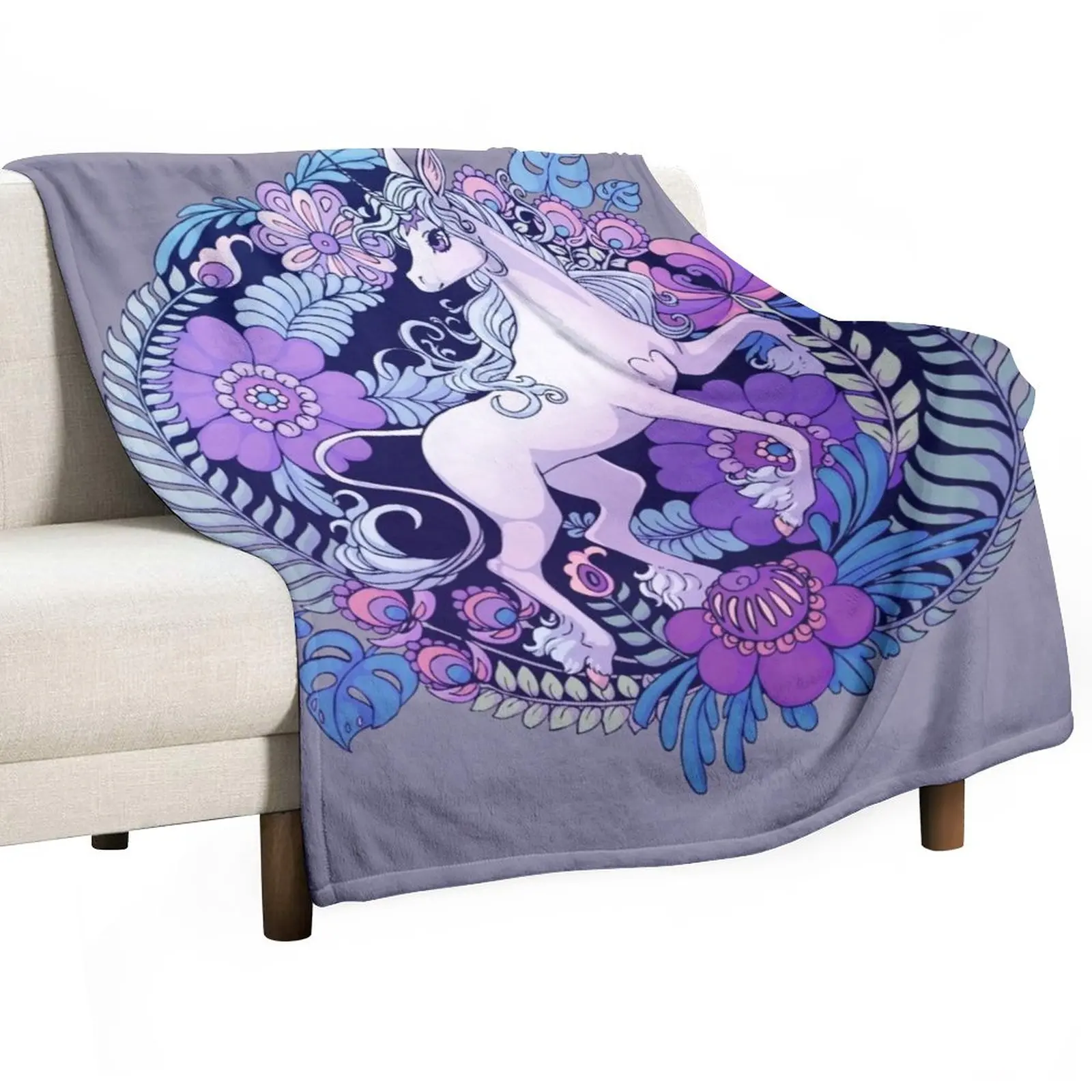 

New The Last Unicorn Throw Blanket manga Beautiful Blankets Cute Blanket Blanket For Baby