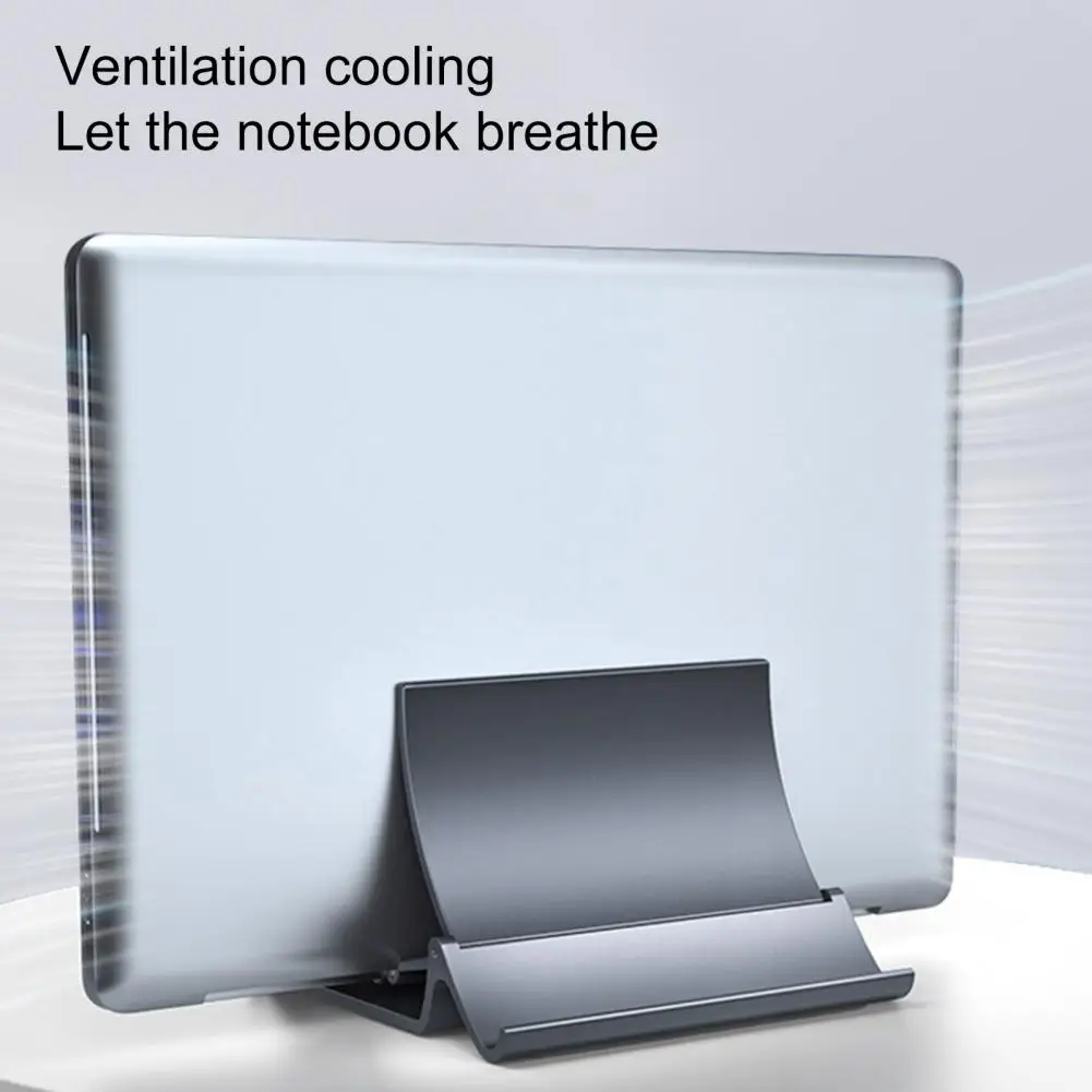 

Vertical Laptop Stand Desktop Gravity Holder Aluminum Notebook Dock Space-Saving For MacBook/Surface/HP/Dell/Chrome Book